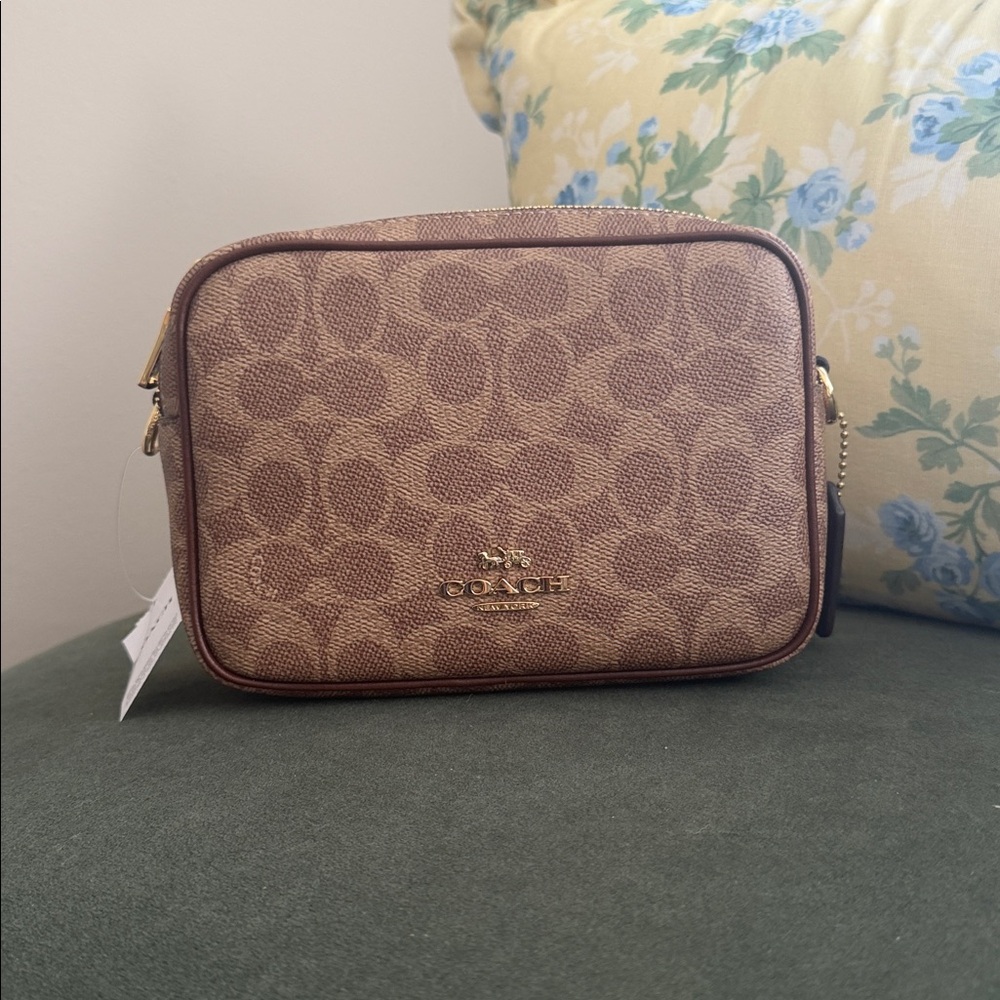 NWT Coach Mini Carey Crossbody Bag In Signature Canvas